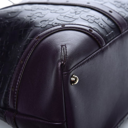 Gucci Calfskin Horsebit Embossed Large Glam Shoulder Bag Purple 11 of 12