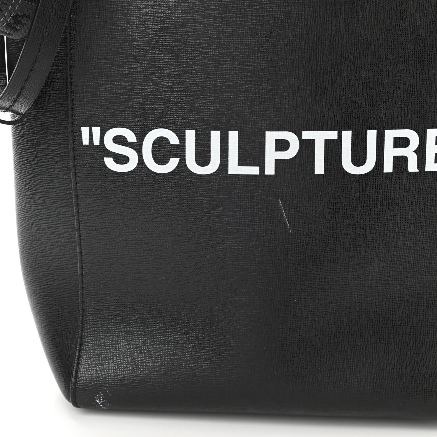 Off-White Calfskin Sculpture Tote Bag Black 9 of 9