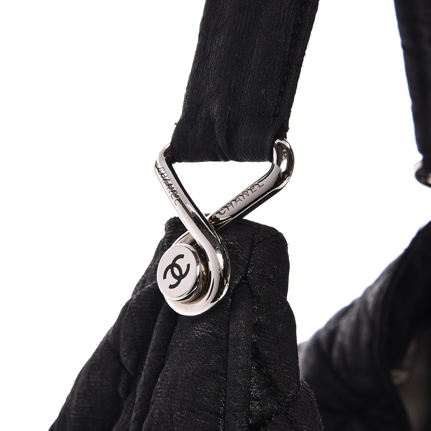 Crinkled Coated Canvas Le Marais Hobo Black