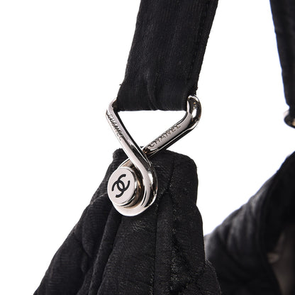 Chanel Crinkled Coated Canvas Le Marais Hobo Black 7 of 8
