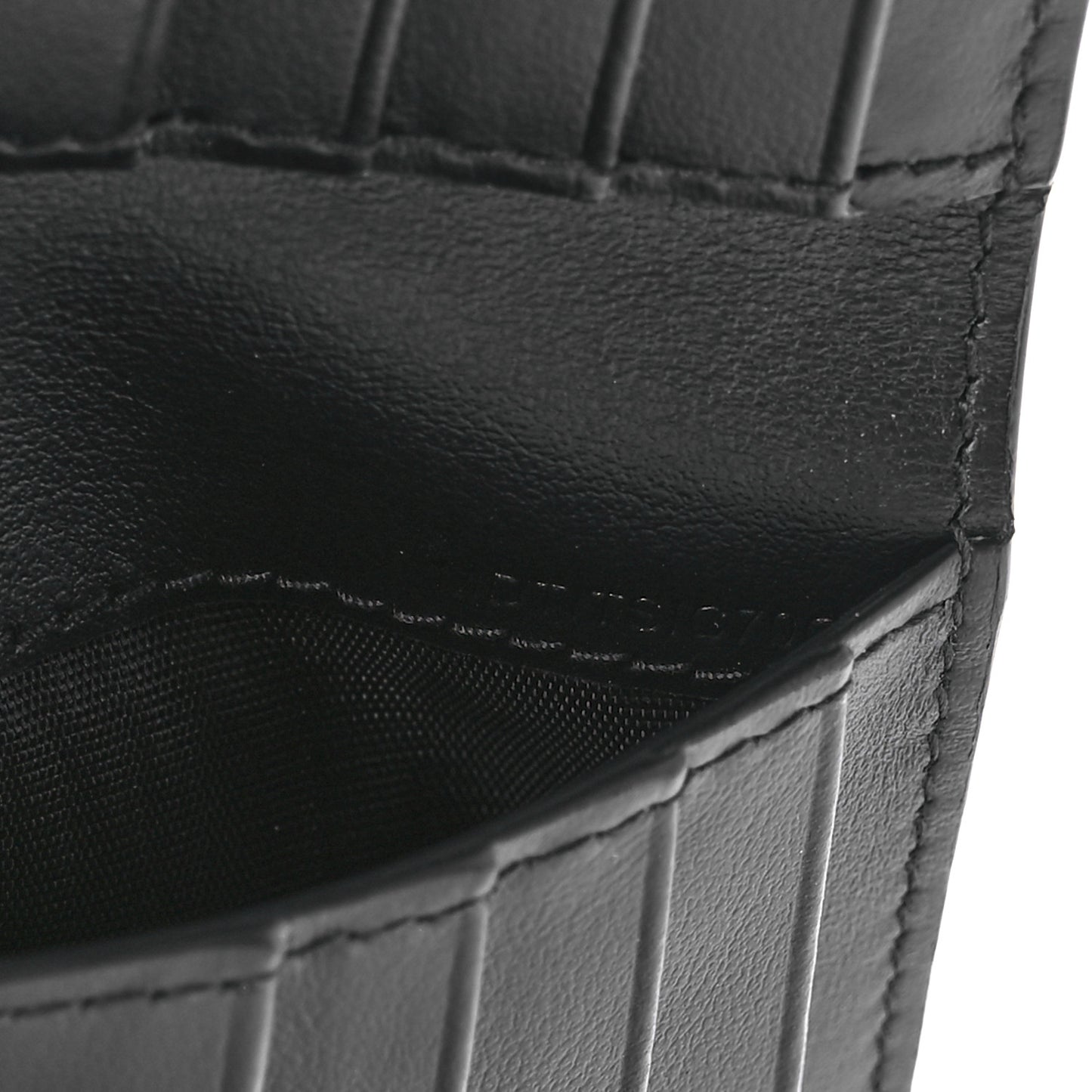 Calfskin Embossed Monogram Bi-Fold Wallet Black White