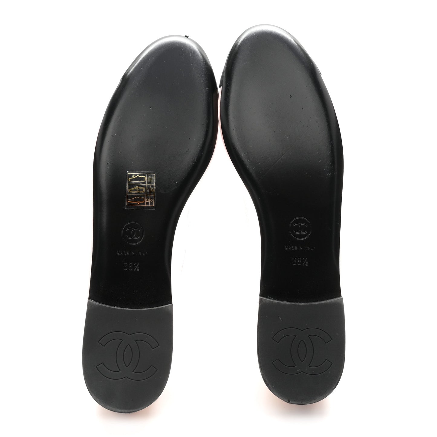 Mesh Grosgrain CC Ballerina Flats 38.5 Pink Black