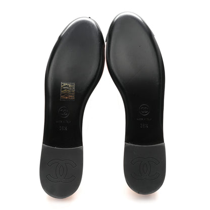 Chanel Mesh Grosgrain CC Ballerina Flats 38.5 Pink Black 6 of 9