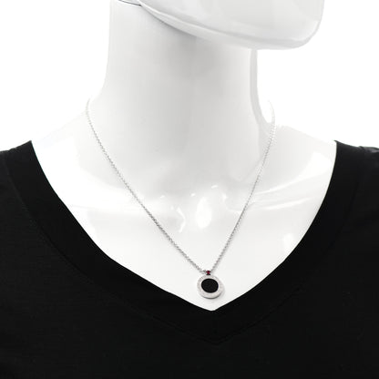 Bulgari Sterling Silver Black Onyx Ruby Save The Children Anniversary Pendant Necklace 2 of 7