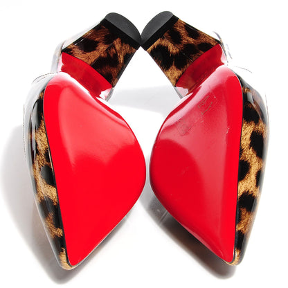 Christian Louboutin Patent Leopardino Karelli 45 Sling Pumps 36.5 5 of 7