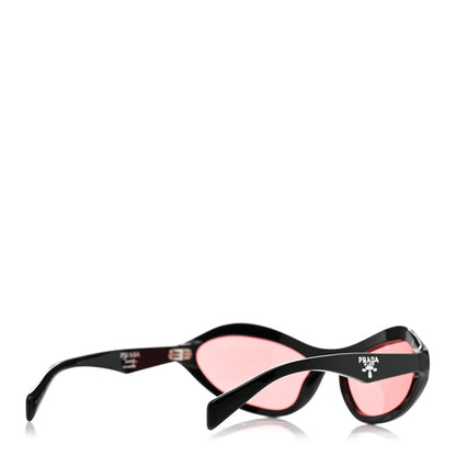 Prada Acetate Oval Sunglasses SPR A20 Black 4 of 9