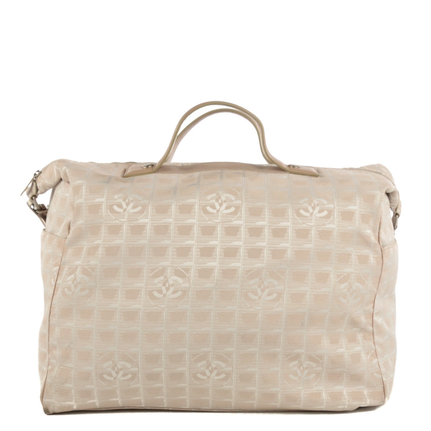 Chanel Nylon Travel Duffel Bag Beige 1 of 9
