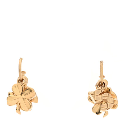 Chanel Metal Drop No 5 Clover CC Earrings Gold 1 of 3
