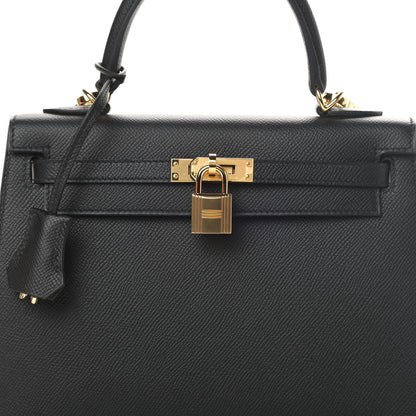 Hermes Epsom Kelly Sellier 25 Black 8 of 11