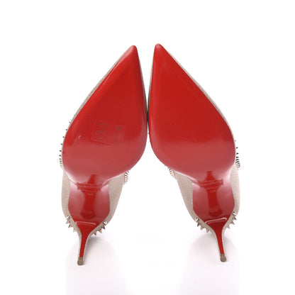 Christian Louboutin Mini Glitter Anjalina 85 Pumps 38 Courtisane PInk Bronze 5 of 7
