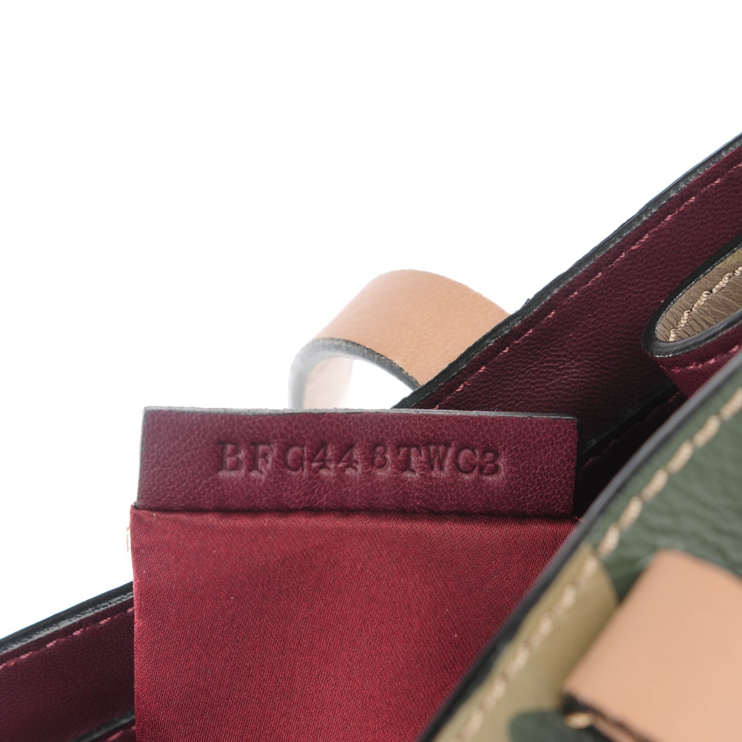 Nappa Canvas Camo Medium Rockstud Soft Tote Green