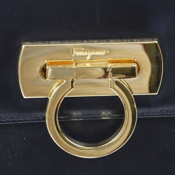 SALVATOREFERRAGAMOLeatherKatiaBagBlack