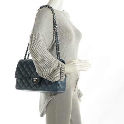 Chanel Caviar Quilted Jumbo Double Flap Blue 2 of 8