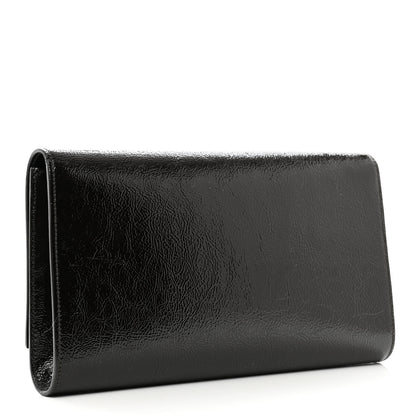 Saint Laurent Textured Patent Calfskin Large Belle De Jour Clutch Dark Brown 3 of 7