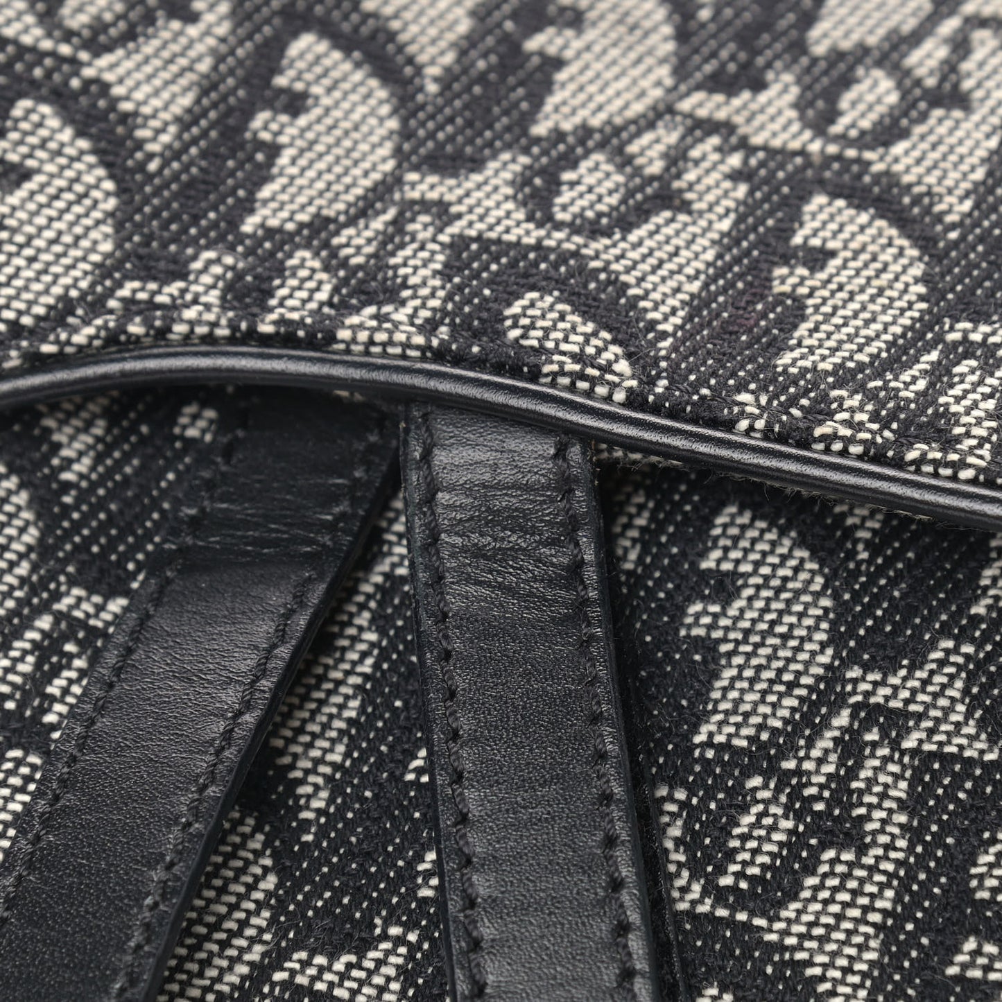 Monogram Double Saddle Bag Black
