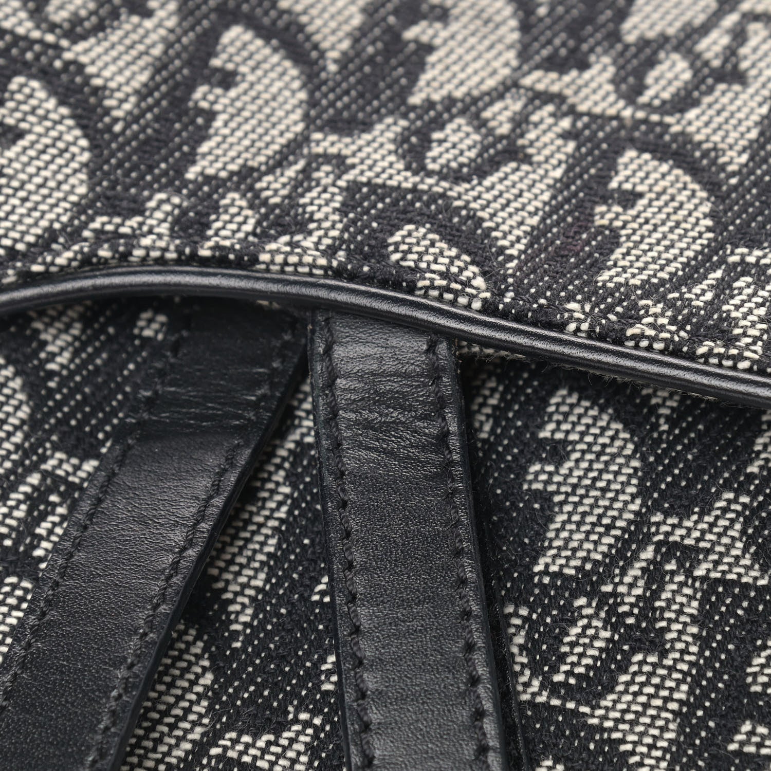 Christian Dior Monogram Double Saddle Bag Black 10 of 12