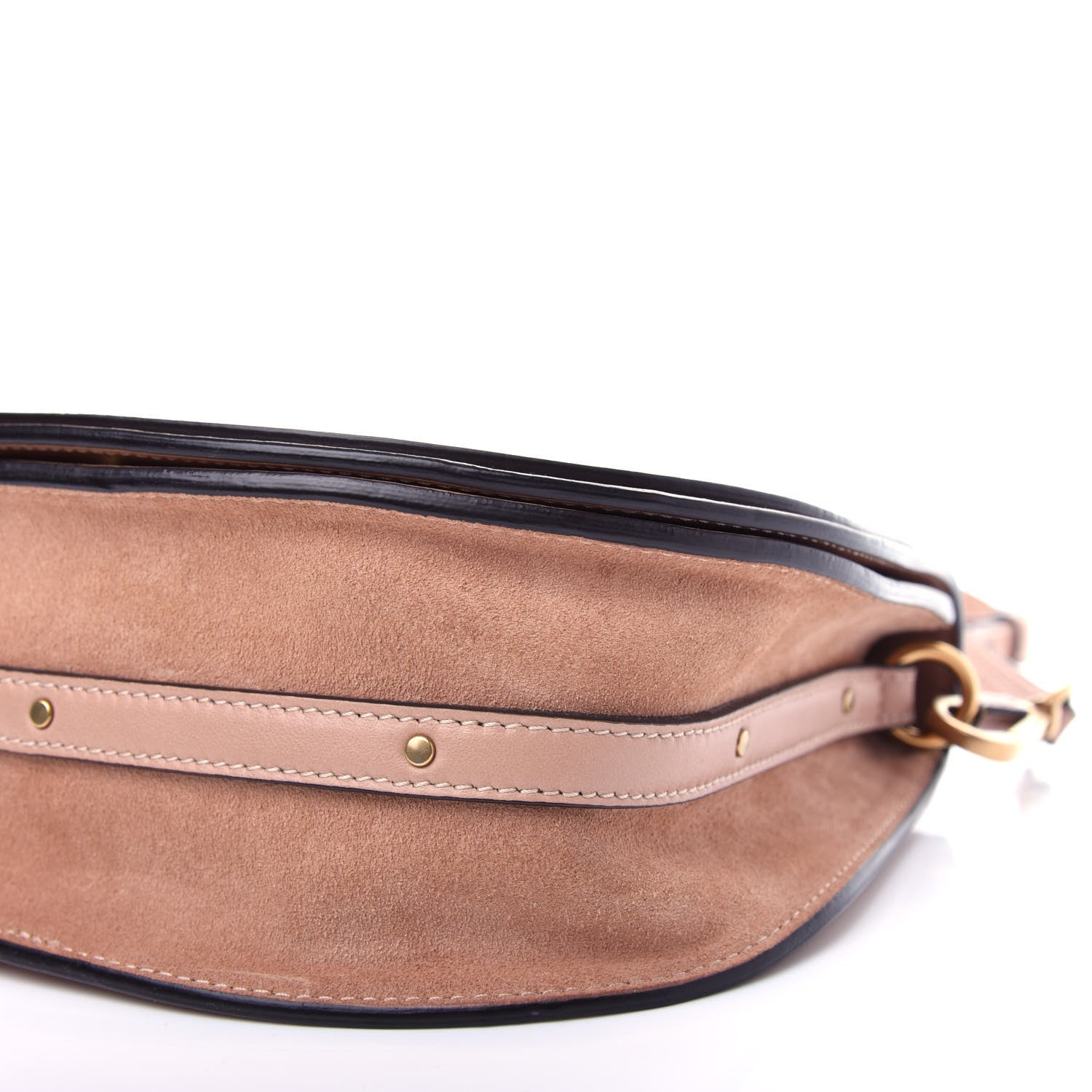 Chloe Calfskin Suede Medium Nile Bracelet Bag Biscotti Beige 9 of 10