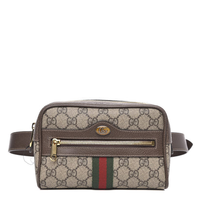 Gucci GG Supreme Monogram Web Small Ophidia Belt Bag 75 30 Dark Brown 1 of 9