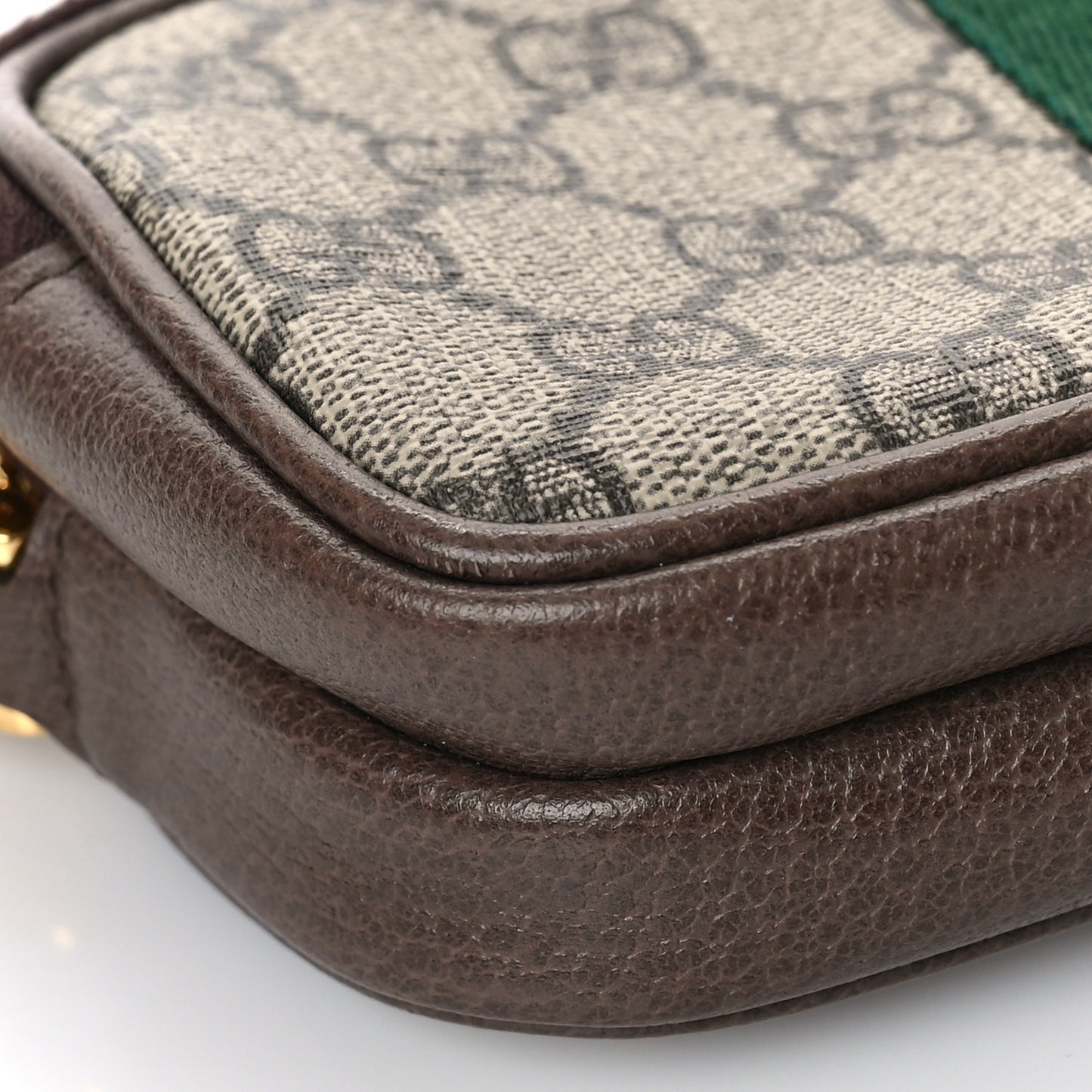 GG Supreme Monogram Web Ophidia Wristlet Beige New Acero