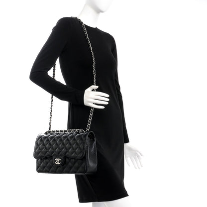 Chanel Caviar Quilted Jumbo Double Flap Black 2 of 7