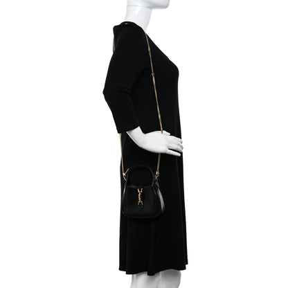 Gucci Boarded Dyana Lux Calfskin Super Mini Jackie 1961 Hobo Black 3 of 10