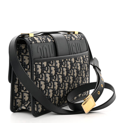 Christian Dior Oblique 30 Montaigne Flap Bag Blue 3 of 12