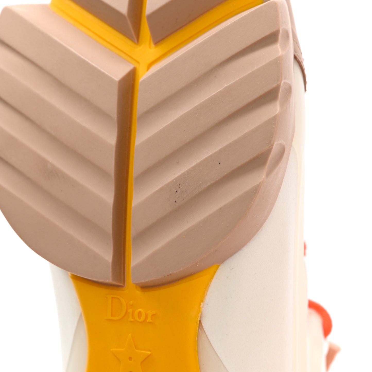 Neoprene Rubber Womens D-Connect Sneakers 38.5 White Beige
