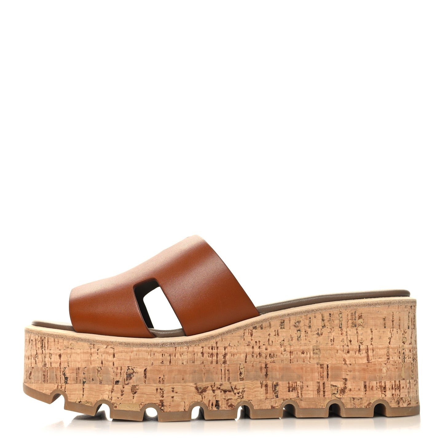 Calfskin Cork Eze 30 Sandals 37 Marron Glaise