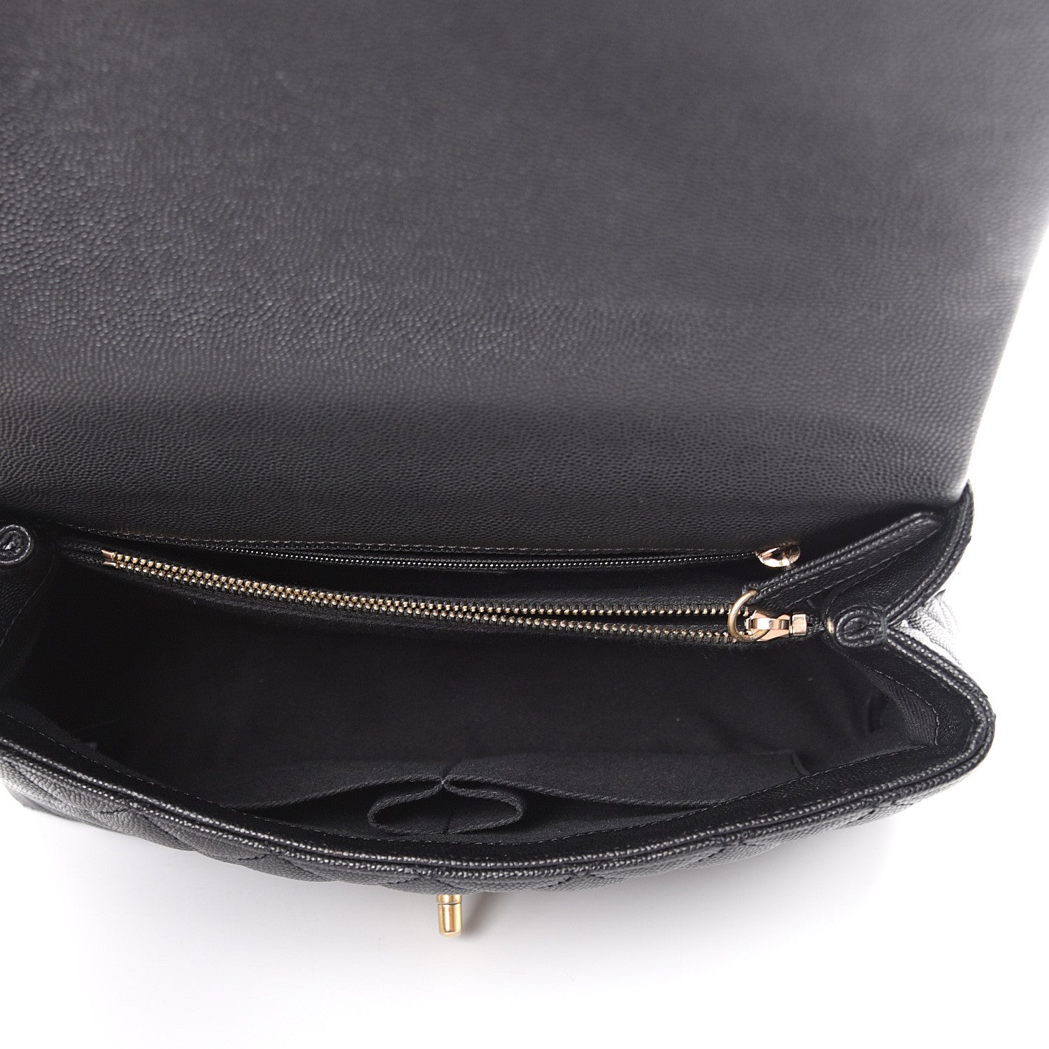 Chanel Caviar Lizard Embossed Quilted Small Coco Handle Flap Black 4 of 11