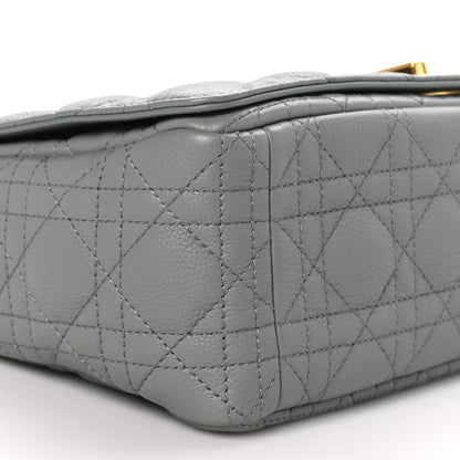 Christian Dior Grained Calfskin Cannage Large Caro Bag Grey Stone 9 of 12