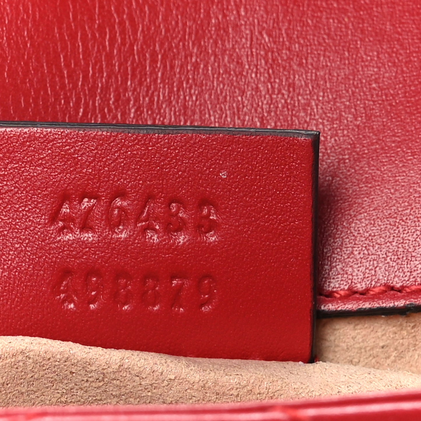 Calfskin Matelasse Super Mini GG Marmont Shoulder Bag Hibiscus Red