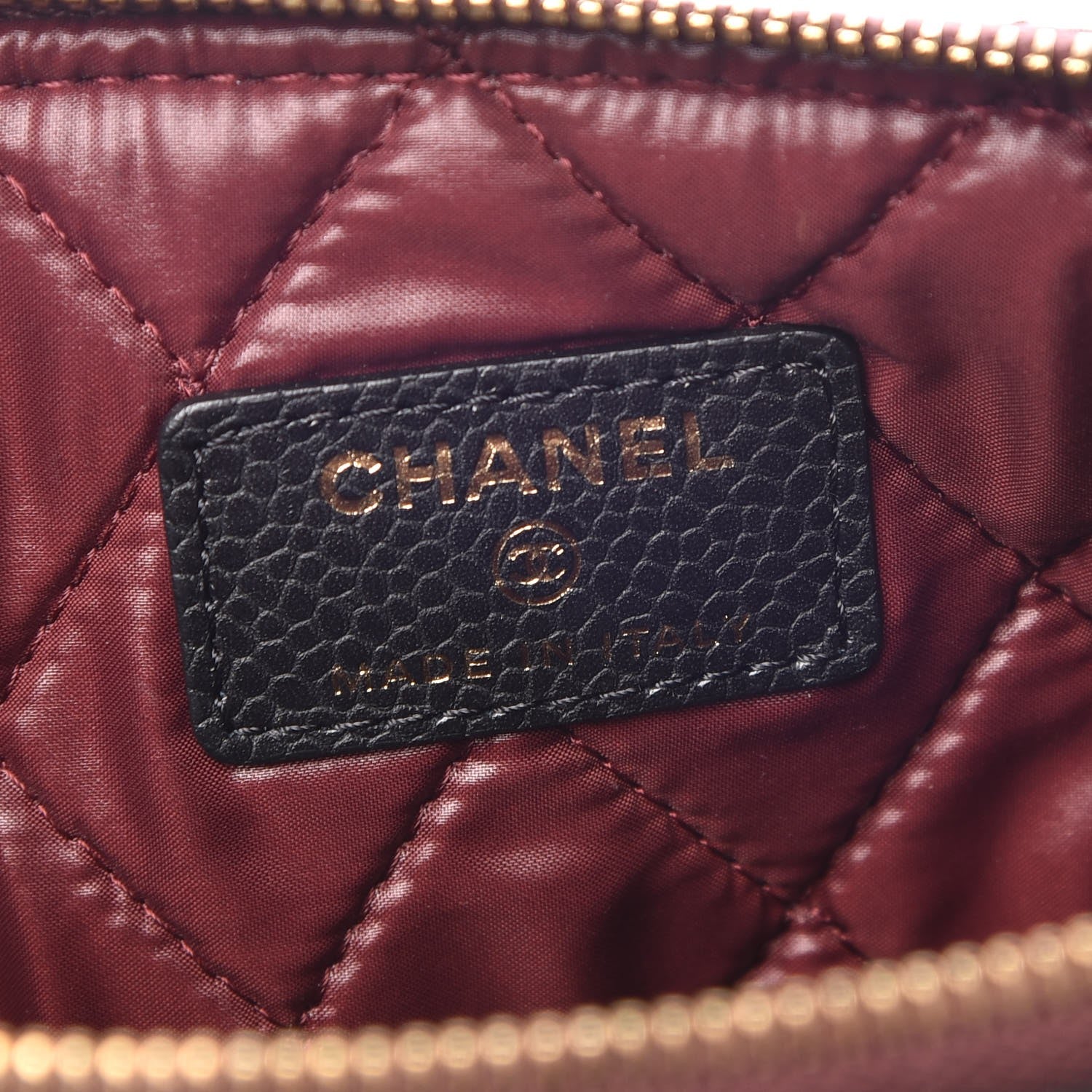 Chanel Caviar Quilted Medium Cosmetic Case Black 6 of 8
