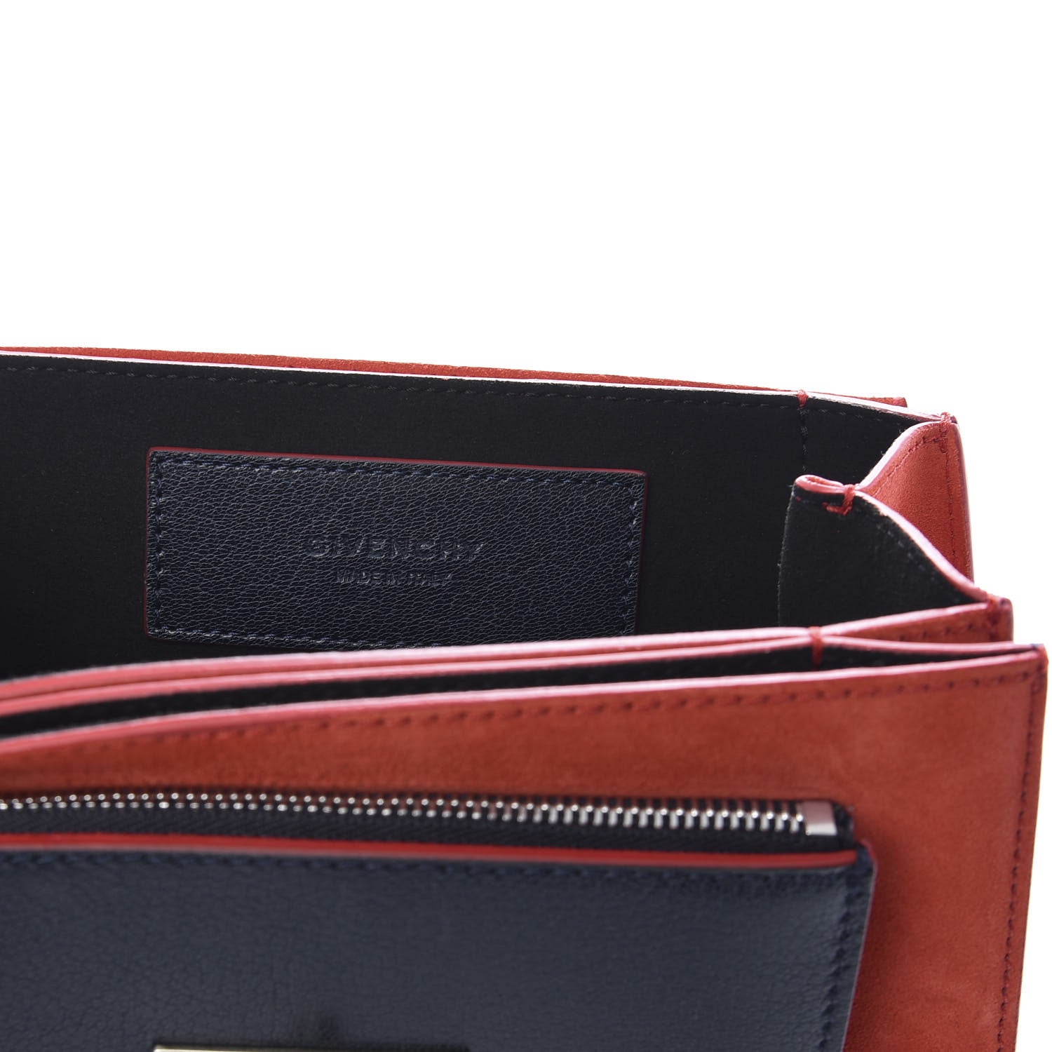 Givenchy Goatskin Suede Small GV3 Shoulder Bag Blue Red 6 of 8