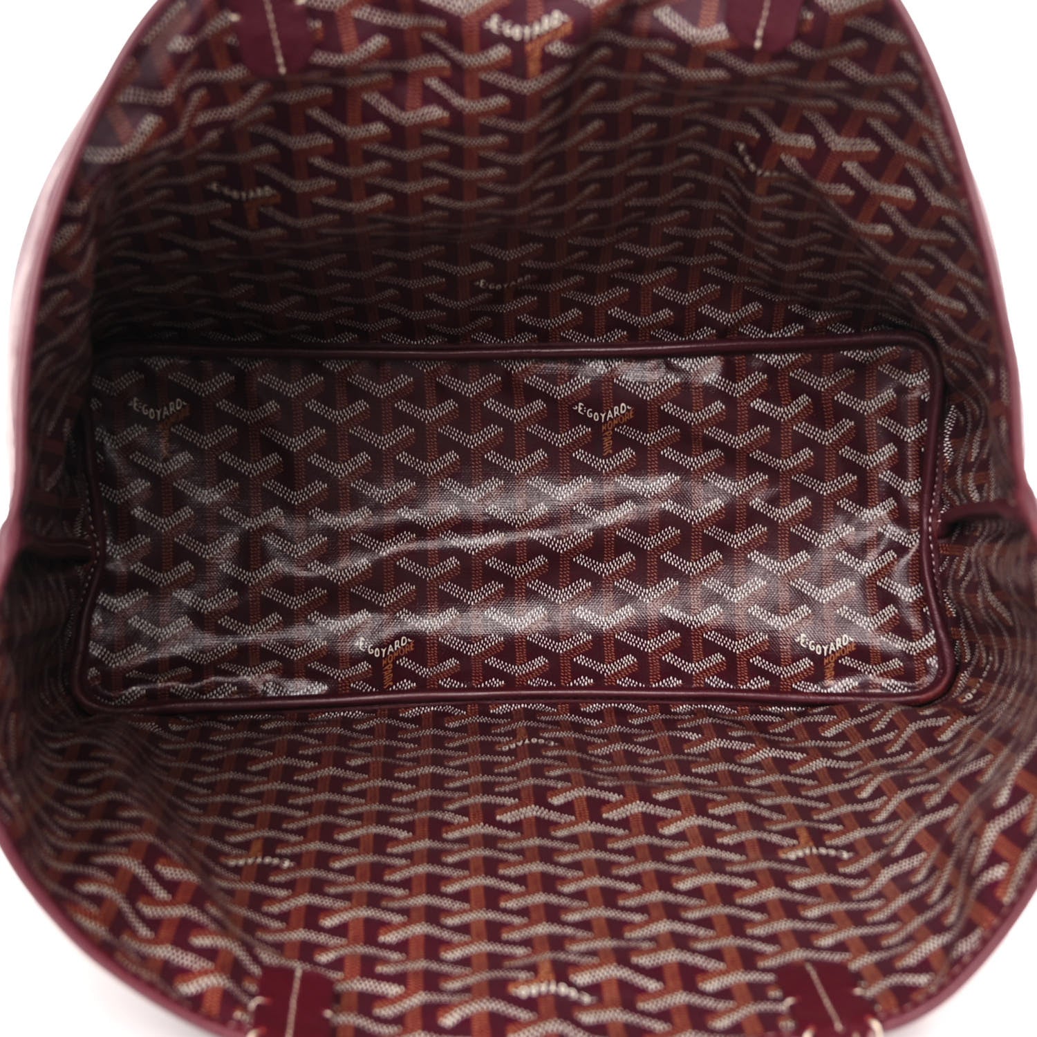 Goyard Goyardine Reversible Anjou PM Burgundy 10 of 15