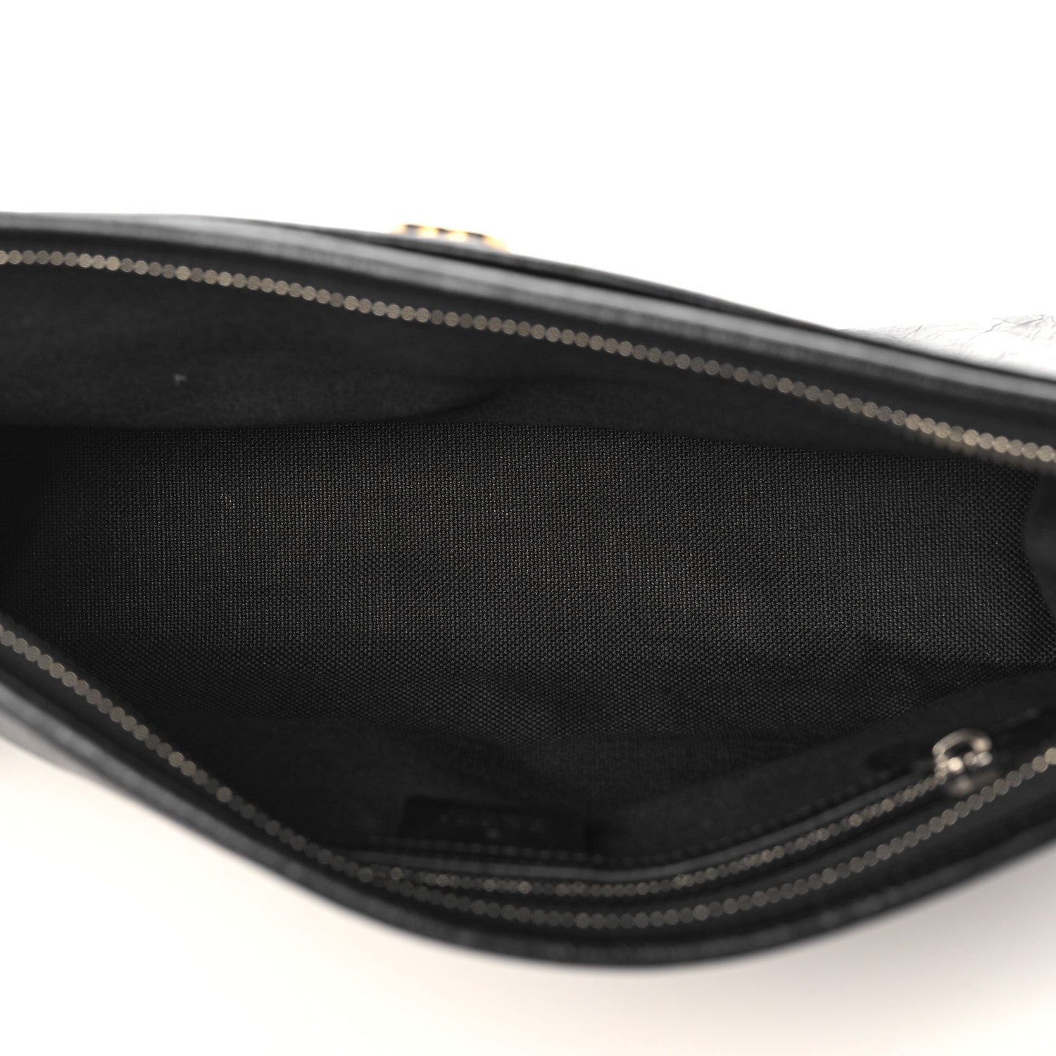 Gucci Fluffy Calfskin Morpheus Zip Pouch Black 5 of 10