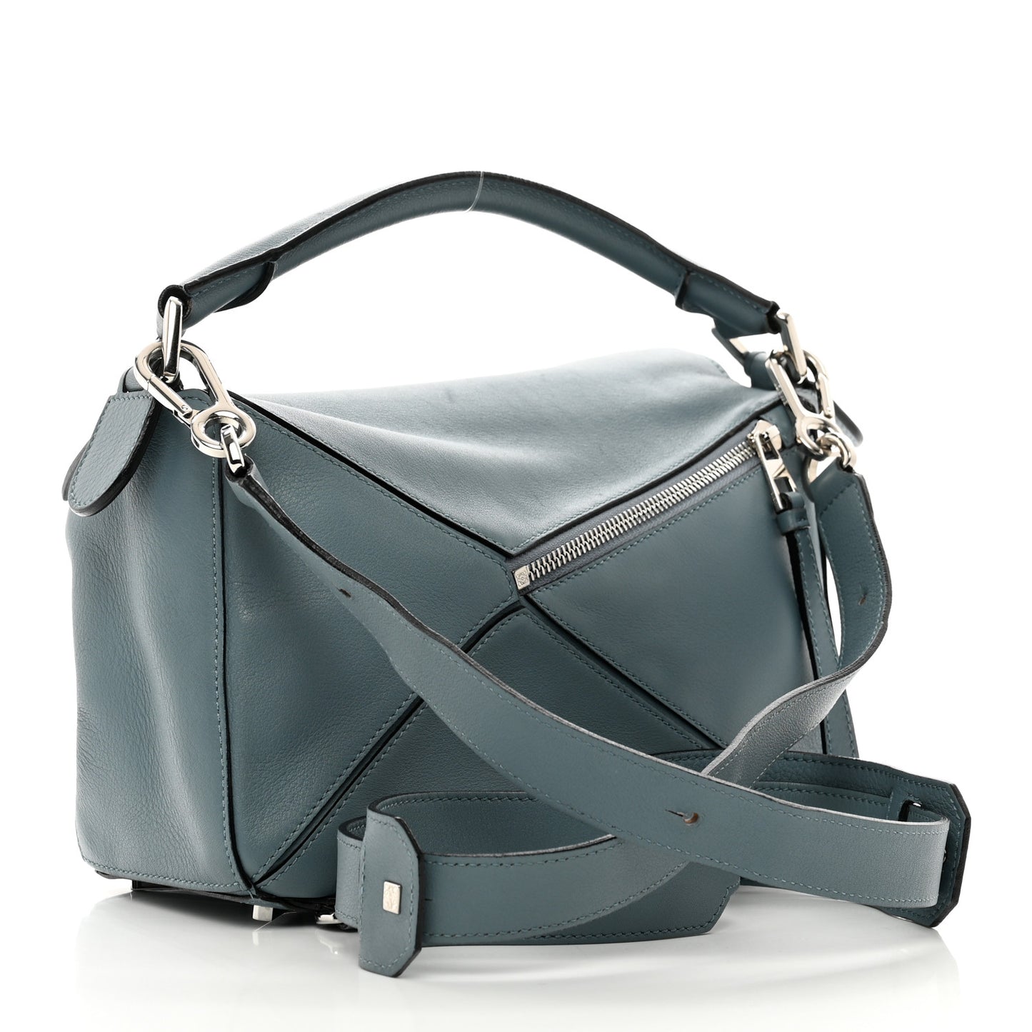 Calfskin Small Puzzle Bag Stone Blue