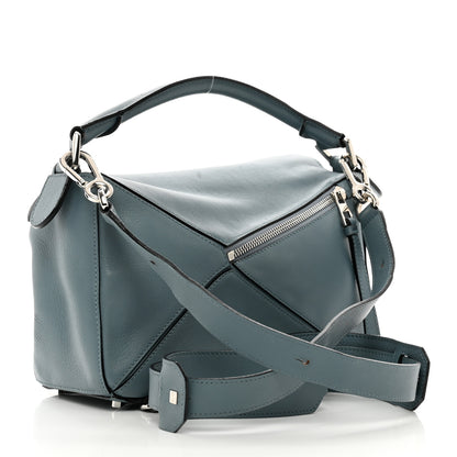 Loewe Calfskin Small Puzzle Bag Stone Blue 2 of 9