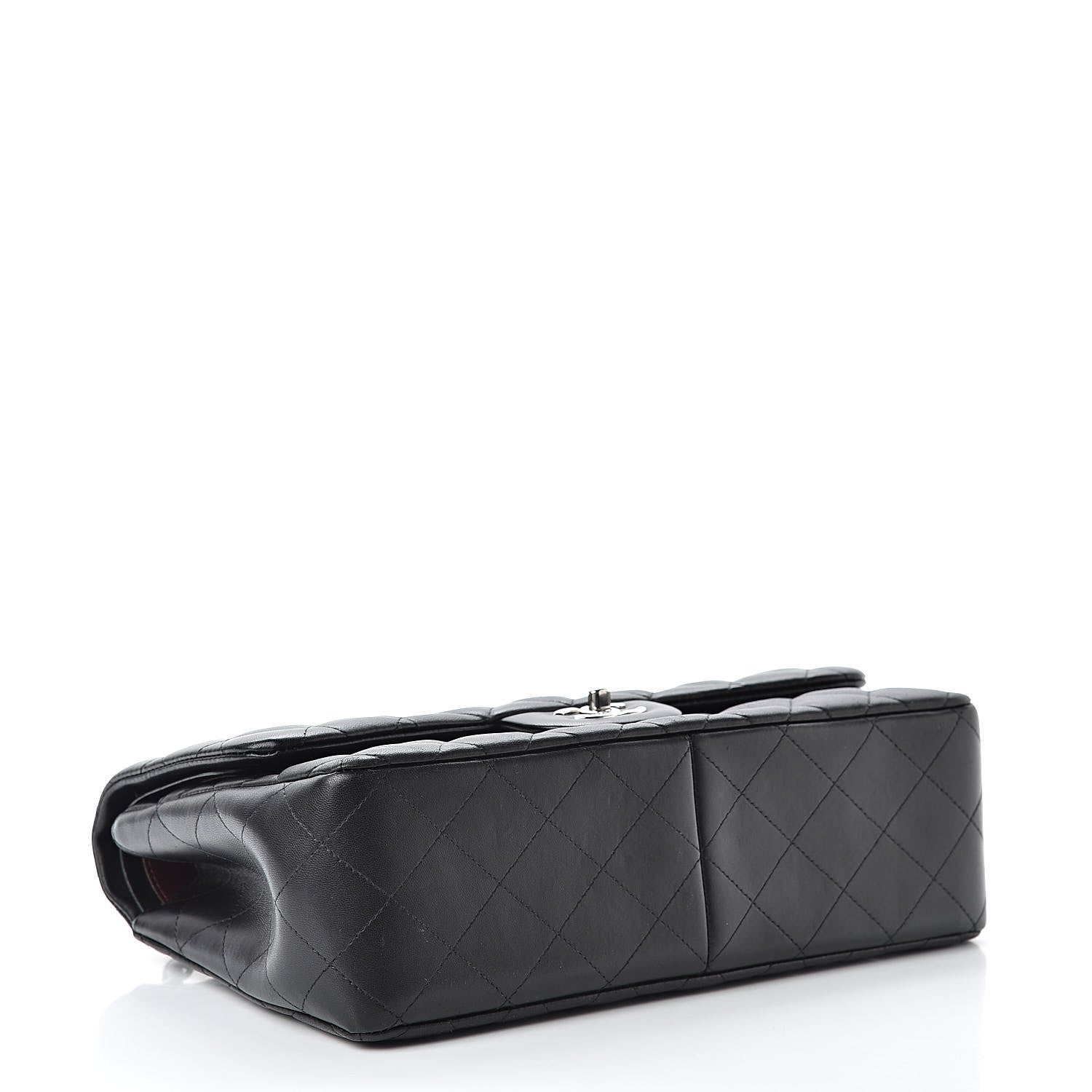Chanel Lambskin Quilted Jumbo Double Flap Black 4 of 10