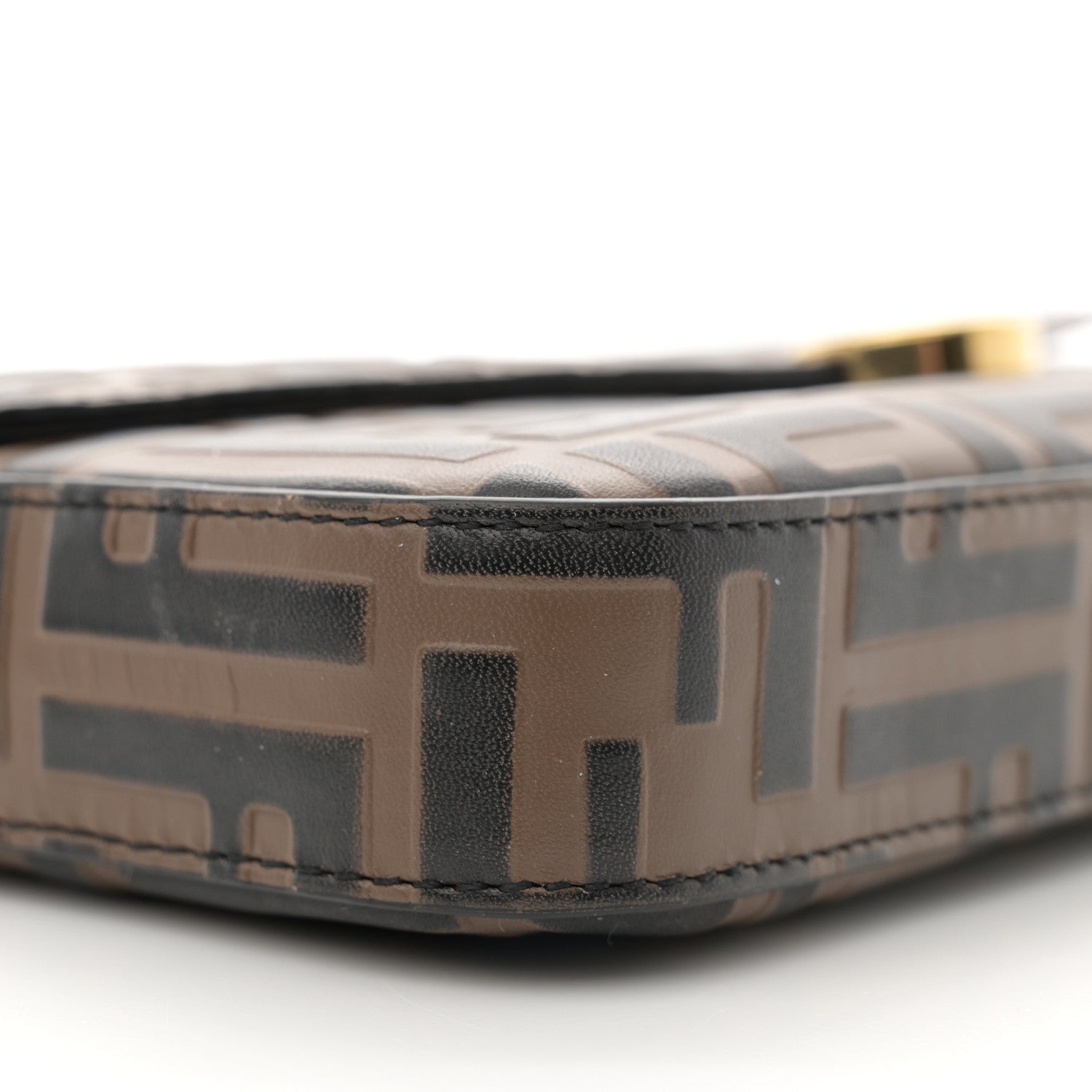 Fendi Vitello Soft F is Fendi Bi-Color FF 1974 Embossed Envelope Wallet On Chain with Pouches Maya Black 10 of 13