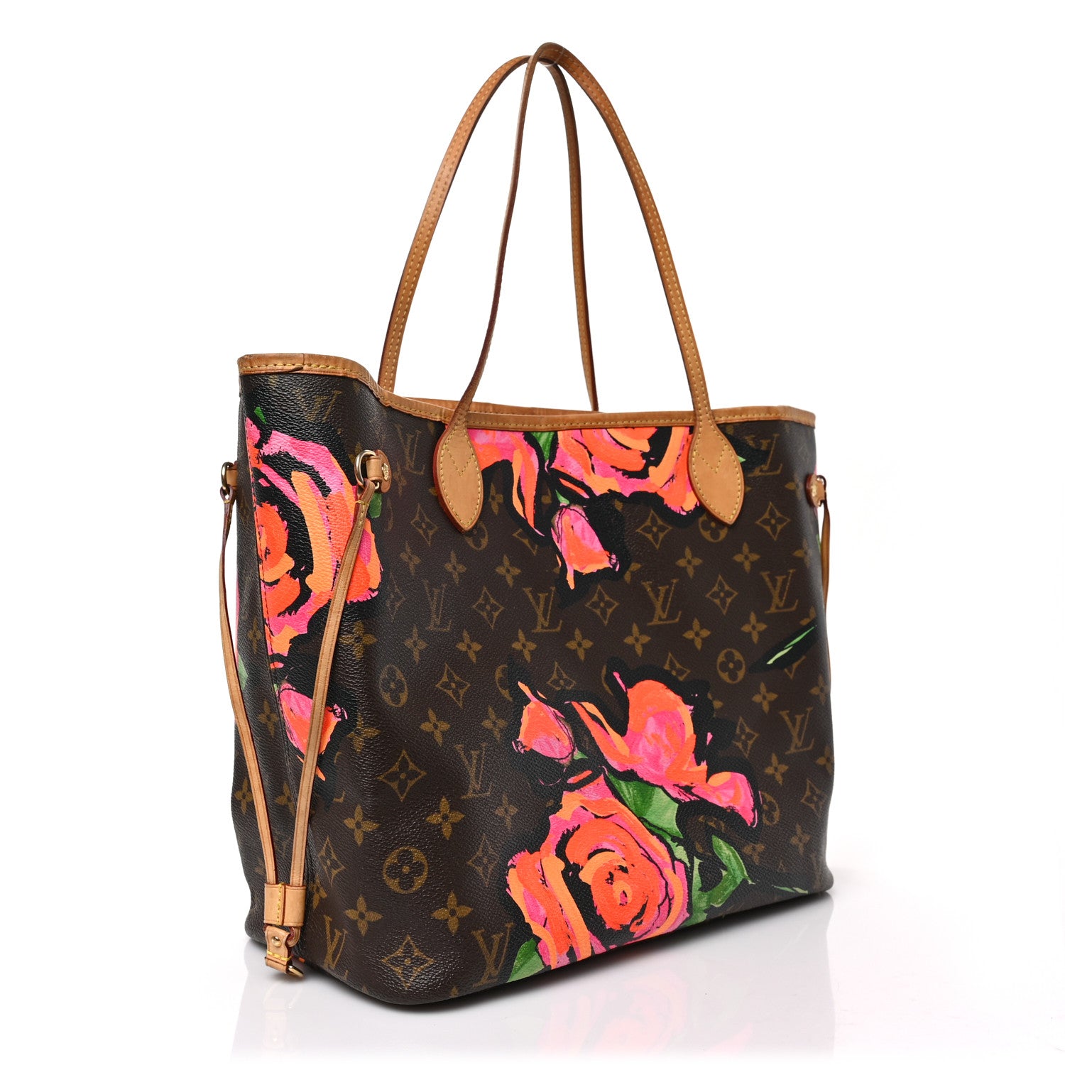 Louis Vuitton Monogram Roses Neverfull MM 3 of 8