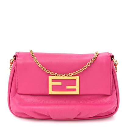 Fendi Vitello Flamingo Fendista Pouchette Crossbody Lampone 1 of 9