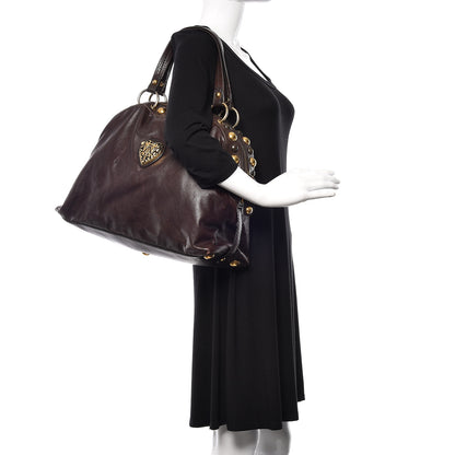 Gucci Calfskin Large Babouska Dome Satchel Dark Brown 2 of 11