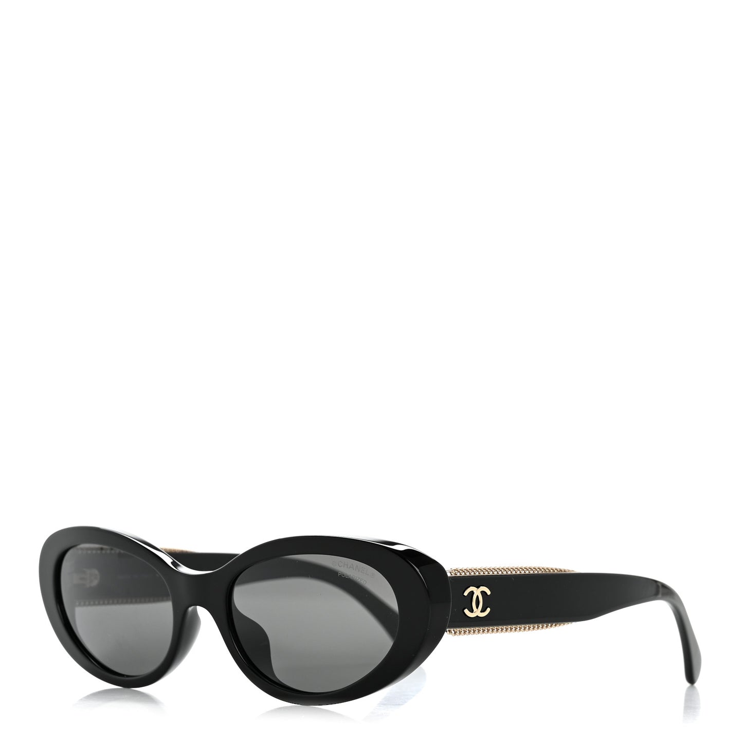 Acetate Oval Sunglasses 5515 Black