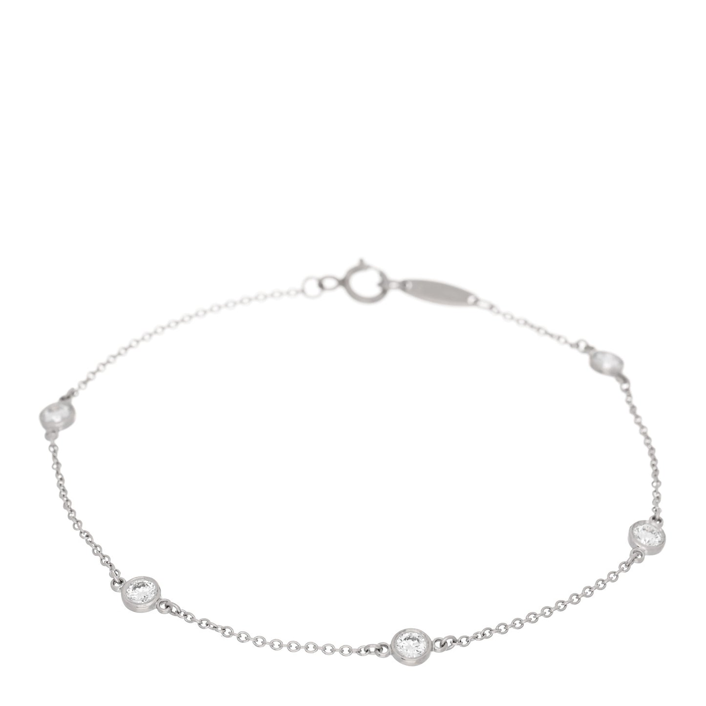 Platinum Diamond .45ctw Elsa Peretti Diamonds by the Yard Station Bracelet