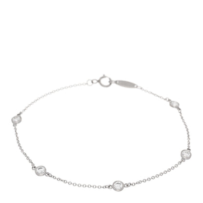 Tiffany Platinum Diamond .45ctw Elsa Peretti Diamonds by the Yard Station Bracelet 1 of 4