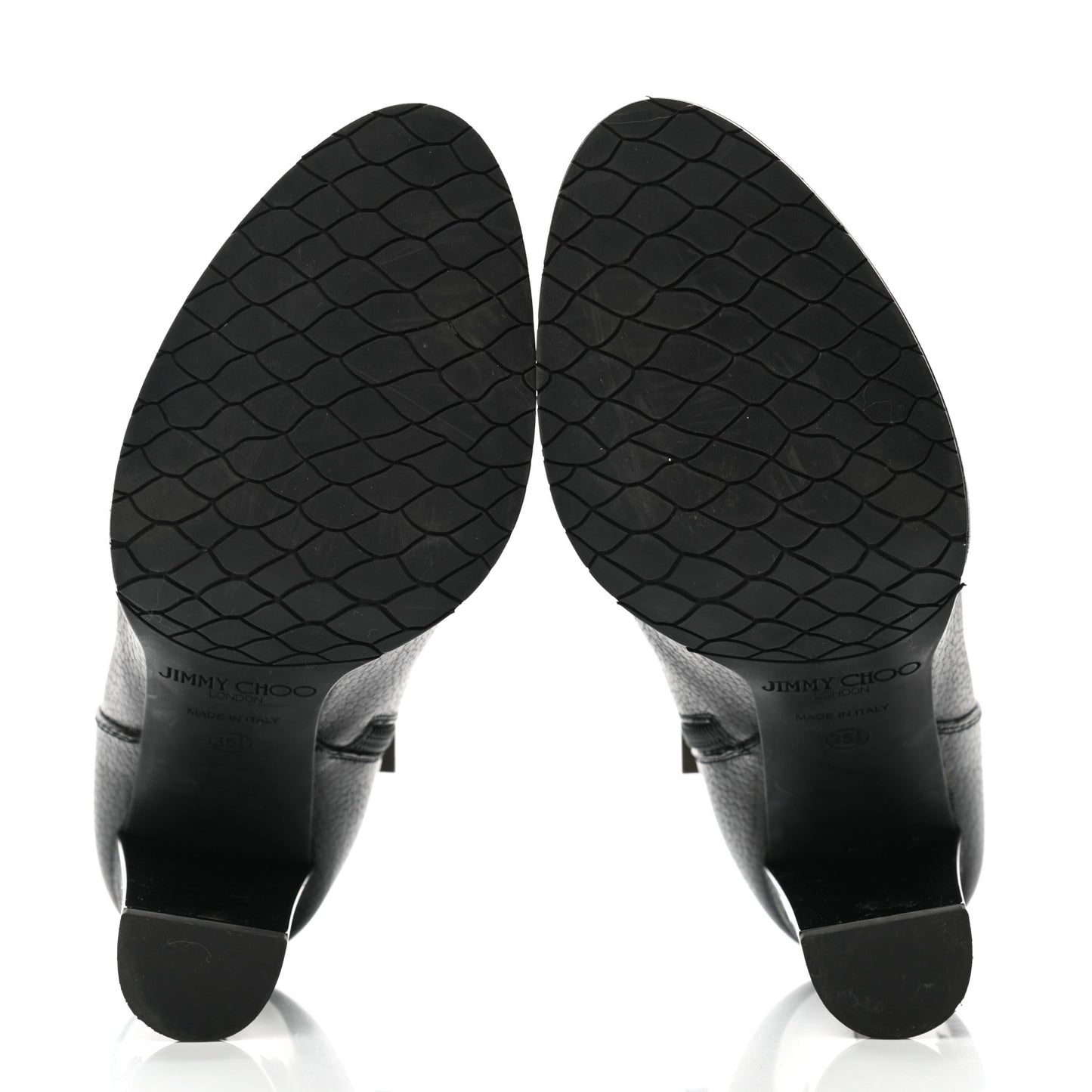 Grainy Calfskin Hart Ankle Boots 35.5 Black