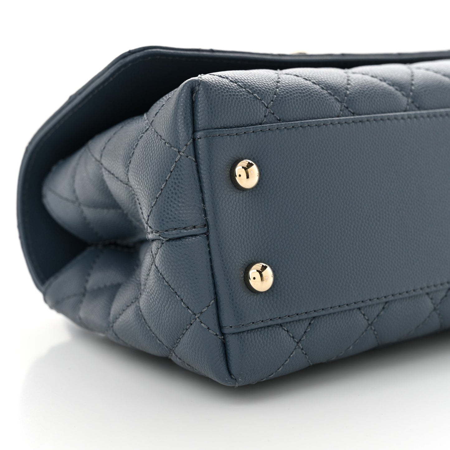 Caviar Quilted Mini Coco Handle Flap Blue