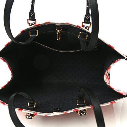 Louis Vuitton Monogram Giant Crafty Onthego GM Creme Rouge Black 4 of 9