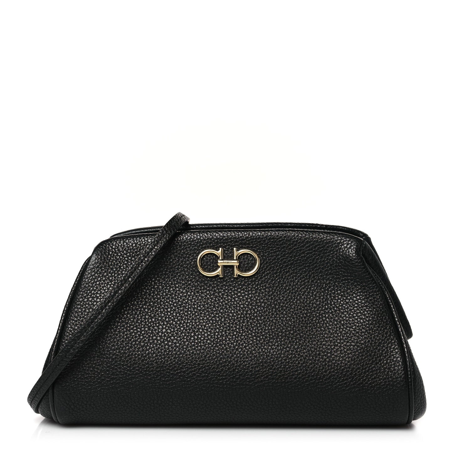 Calfskin Small Gancini Crossbody Black