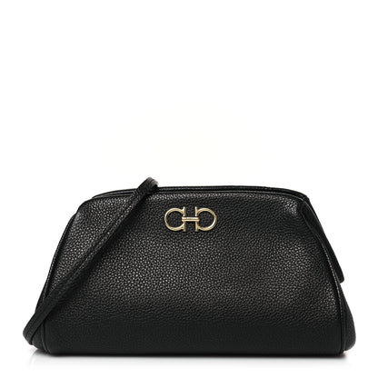 Salvatore Ferragamo Calfskin Small Gancini Crossbody Black 1 of 8